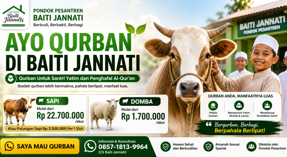 Qurban Menang Banyak Bersama Santri Penghafal Al-Qur’an